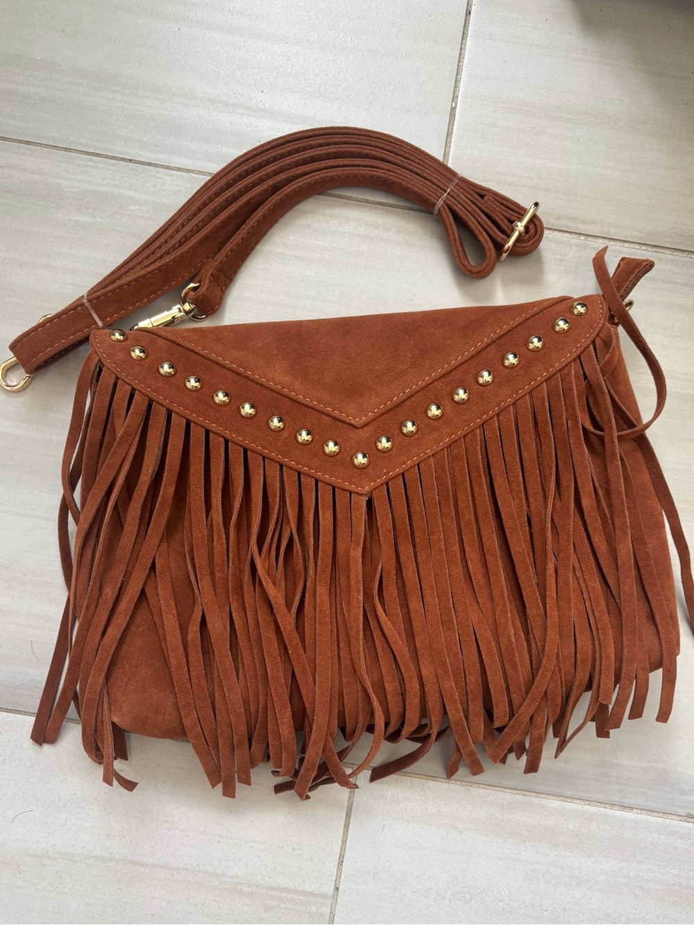 Fringe Crossbody Bag in Rustic Brown - Stylish Women’s Shoulder Bag